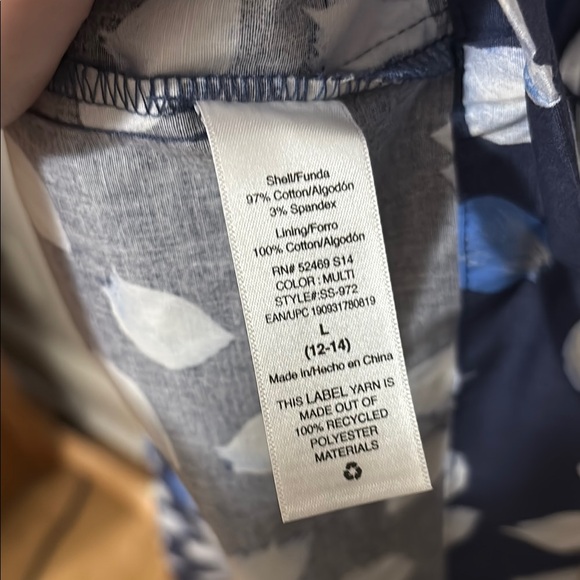 Scoop NYC Blue and White Bow Back Midi Dress - Picture 10 of 13